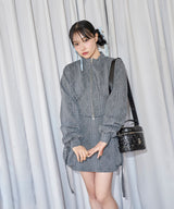 ZIPトップスミニスカートセット