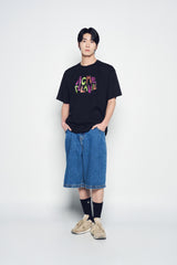 25SS POINT LOGO POCKET DENIM SHORT PANTS BLUE