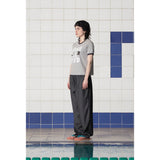 ロゴ リンガー Tシャツ / GREY