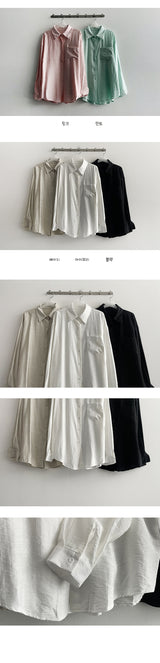 ポビットリネンサマーシャツ (5 colors)