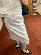Satin flower skirt