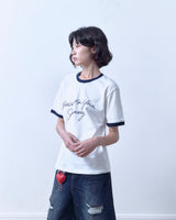 26SS★ Grace Crop Ringer Tee