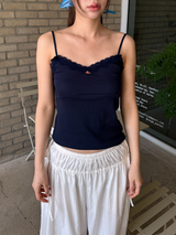 pure frill ribbon pants