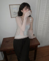 [MADE] Heart-Drop Lace & Cubic Heart Camisole