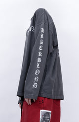 BBD  クラッシュドフェイスピグメントロングtシャツ
