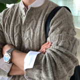  Belerice Henry Neck Cable Overfit Knit