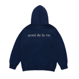 24FW ベーシックバイオウォッシングフーディージップアップ ネイビー