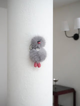 Cosymosy Mini Bird Keyring - Blue Gray