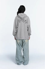26FW★ハンギング キャッツ エンブロイダード フーディー