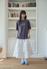 26SS★ Cat's Heart Chain Embroidery Short Sleeve Tee