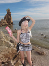 REVERSIBLE MINI SKIRT (NOIR BLACK/LEOPARD)