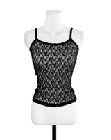 thin & flower square sleeveless top