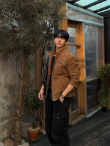 Robe biker suede jacket