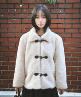 Duffel Button Faux Fur Jacket_Ivory