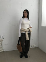 Odd Wool Touch Pintuck Slacks (2color)