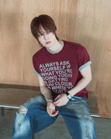 ウェルドーン レタリング カラー マッチング ショート スリーブ Tシャツ
