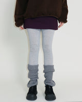 プラムショーツレイヤードミニスカート (Wool Material)