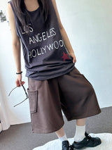 Penny Tattoo Print Oversized Longline Sleeveless Top 5color