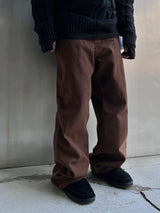 Herringbone stitch denim - BROWN