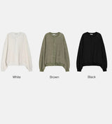 [Unisex] エスニックシースルーカーディガン(3color)