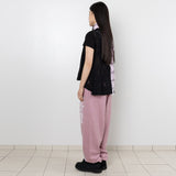 Lace Bone Sweatpants - Pink