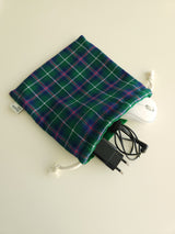 Check string pouch - navy L