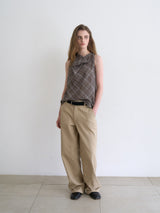 Hazel wide pants (Beige)