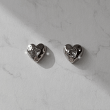ジェニーハートピアス-銀