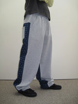 Denim Contrast Lettering Sweatpants (2 Colors)