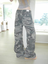 flower camo straight jeans