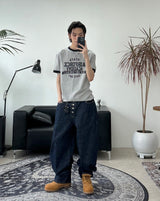 Dape embroidered fly denim pants
