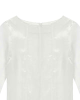 Glossy Frill Top _ WHITE