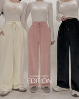 【MADE】 Banding wide pants