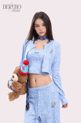 モブ レオパード スリーピース トレーディング セットアップ (SLEEVELESS TOP)