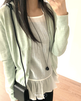 ケリーカシミアVネックルーズフィットカーディガン12C
