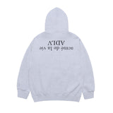 24FW アップサイドダウンロゴナッピングズリーフーディージップアップアイボリー
