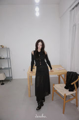 Vibe open long-sleeved cardigan knitwear