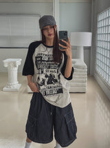 Root Stitch Cargo Bermuda Denim Pants
