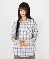 LOOSE FIT CHECK LONG SLEEVE SHIRT [3color]