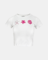 Sea Shell Graphic Crop Tee
