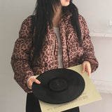 Dishell Leopard wellon short padded jumper