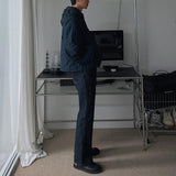 ASCLO Non Fade Slab Flare Denim Pants (2color)