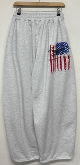 5000 ソルドアウト🤍🤎 (HIP PRINT AMERICAN FLAG VER) 🤍🤎 ツープレートバルーンパンツ🩶🖤🤍🤎 - 4 カラーズ