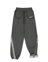 Side Fur Trim Sweatpants / Charcoal