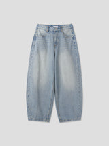 Amore curved stripe denim