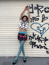 UnsocialNight "I love cherry"summer printed short skirt pants