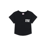 ITZ ミニロゴクロップTシャツ　ブラック