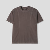 Crop Panel ピグメントハーフTシャツ (4color) (No.974)