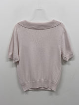 Whole Garment Collar Short Sleeve Knit