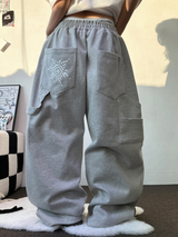 サニーサイドアップ☀カーペンターツーピンタックパラシュートバルーンスウェットパンツ 🖤🤍🩶3カラー